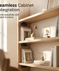 Beefy L Shaped Corner Brackets For Cabinets And Shelves, white finish, support modern wooden shelves with decor and books