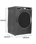 Killer Compact Washing Machine With 2.2 Cu Ft Auto Sense Water Level Detection 1400 Rpm Spin dimensions 33.2" H, 23.4" W, 22.9" D.