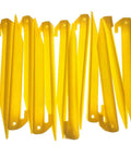Nine Inch Plastic Tent Stakes Pack Of Twelve Heavy Duty Tent Pegs Made From Durable ABS Plastic Ideal For Camping Tents Inflatables