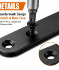 Heavy Duty Stainless Steel Straight Bracket Kit With 30 Brackets And 72 Screws, countersunk design detail, black finish, secure hold