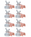 Heavy Duty 8Pcs Magnetic Welding Ground Clamps, steel construction, compact design for secure grip in welding tasks.