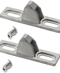 Two Pack Sliding Door Keepers For Glass Doors, Half Inch Door Lock Keepers, Zinc Alloy Construction For Corrosion Resistant Use with screws