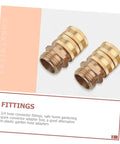 Heavy Duty Flexible Iron Thread Tap Adapters And Hose Connectors Kit With Quick Connect Air Line Couplers And Plugs 10 Pairs Water Pipe Extension Joints For Garden Hose Repair And DIY Plumbing, 3/4-inch brass fittings