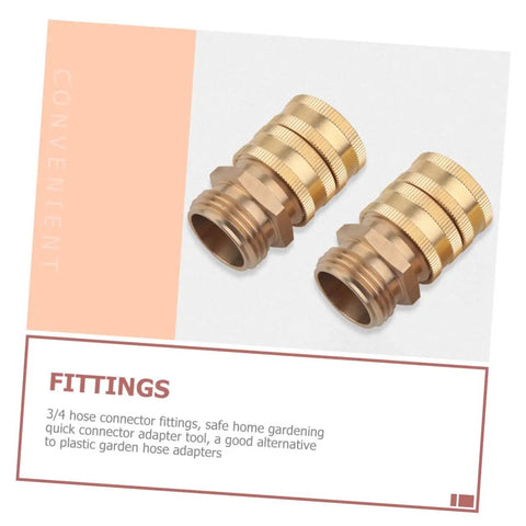 Heavy Duty Flexible Iron Thread Tap Adapters And Hose Connectors Kit With Quick Connect Air Line Couplers And Plugs 10 Pairs Water Pipe Extension Joints For Garden Hose Repair And DIY Plumbing, 3/4-inch brass fittings
