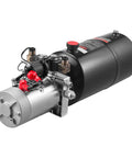 8 Quart DC 12V Hydraulic Power Unit With 3200 PSI Max, 0.91 GPM Flow, Double Acting Dump Trailer Pump, Metal Reservoir