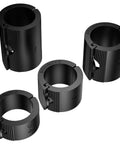 Snap-On tool free installation gas lift office chair cylinder clamp upgrade for a no wobble seat, adjustable sizes, black material