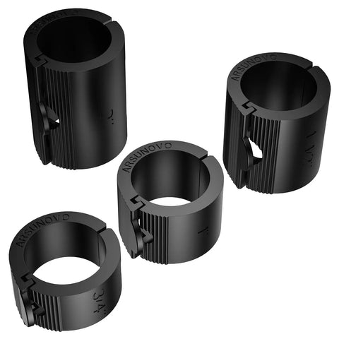 Snap-On tool free installation gas lift office chair cylinder clamp upgrade for a no wobble seat, adjustable sizes, black material