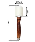 8 Inch Leather Carving Hammer For DIY Leathercraft Mallet With Nylon Head And Wood Handle Pro Grade For Stamping Tooling And Saddle Leather Projects