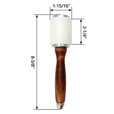 8 Inch Leather Carving Hammer For DIY Leathercraft Mallet With Nylon Head And Wood Handle Pro Grade For Stamping Tooling And Saddle Leather Projects
