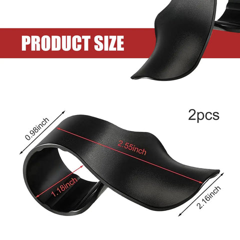 Universal 2 Piece Motorcycle Throttle Boosters And Cruise Control Add Ons For 7 8 Inch Handlebars, 2.55x0.98 inch black plastic.
