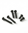 30 Pack M4 X 16mm Pan Head Machine Screws Black Oxide 304 Stainless Steel Fully Threaded Phillips Drive on white background