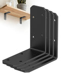 Beefy 3X3 Inch L Brackets Heavy Duty 90 Degree Angle Iron Brace Black Steel Corner Support Easy Setup 4 Pack stacked