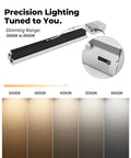 Smooth Triac Dimmable 15W Linear Recessed Lights With Slick White Trim 5 Cct Selectable Premium Led Ceiling Fixtures with dimming range 3000K to 6500K.
