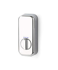 Heavy Duty Motorized Touchscreen Keypad Smart Deadbolt hooks up to August Wifi Bridge, sleek chrome finish, user-friendly design.