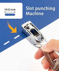 Heavy Duty All Metal Badge Hole Punch For ID Cards Handheld Slot Punch Delivers Clean 15mm By 3mm Holes No Burrs Built Tough