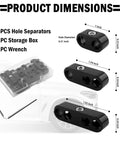 12 Piece Spark Plug Wire Separator Kit With Wrench Universal 7 To 8mm Wire Holder dimensions and storage box