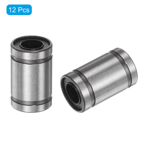 Rock Solid LM6UU Linear Ball Bearings Provide Slick Motion For Your CNC Build Or 3D Printer Featuring Heavy Duty Metal Construction with visible dual sealed design.