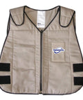 Blue Phase Change Cooling Vest That Keeps You Chill With Removable 58F Inserts For 2 To 3 Hours, beige front view, outer vest.