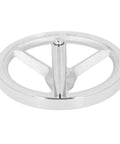 18mm Bore Lathe Hand Wheel With Chrome Finish, Cast Iron Round Handwheel for Milling and Grinding Setup, smooth turn view