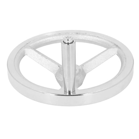 18mm Bore Lathe Hand Wheel With Chrome Finish, Cast Iron Round Handwheel for Milling and Grinding Setup, smooth turn view