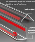 Heavy Duty Self Adhesive Wall Corner Guards 10 Pack Clear Polycarbonate Impact Resistant Edge Protectors on 90° wall corner.
