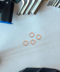 40 Piece Copper Washers For Brake Lines And Hydraulic Systems Pro Grade Sealing Gasket Set with tools displayed on white background