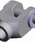 Knuckle Joint Clevis For 0.79 Mm Bore, M18 X 1.5 Thread Size, Y-05M MB 826H80 Built Tough For Heavy Duty Linkage In Machinery, Robotics And Agricultural Equipment. 3D model