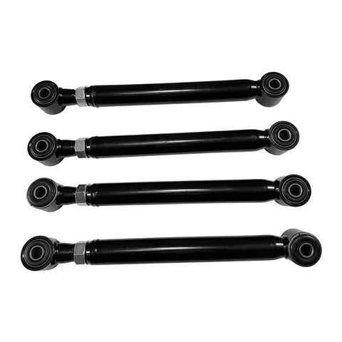 Dodge Ram Adjustable Front Upper And Lower Control Arms Kit For Bolt On 1 To 6 Inch Lift And Adjustable Panhard Track Bar For 0 To 4 Inch Lift 1994 2002 4WD Off Road Upgrade, black steel