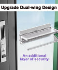 2 Pack Sliding Door Locks For Child Safety Easy Adhesive Backed No Drill Install For Patio Doors Glass Window Stopper