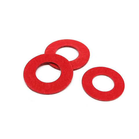 Insulated Red Steel Paper Gasket Spacer Set Kit With 415 And 1105 Pieces M2 M2.5 M3 M4 M5 M6 M8 M10 M12 Washers And Ring Pads For DIY Home Repairs And Everyday Projects, red washers