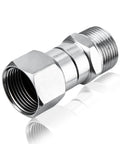 Stainless Steel M22 14mm Pressure Washer Swivel Joint 360 Degree Rotation Eliminates Hose Twist And Kink Universal Connect Hose Adapter For Easy Outdoor Cleaning, angled view