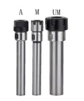 Solid ER Extension Rod Collet Chuck For CNC Milling And Lathe Tools, three sizes shown for high precision machining.