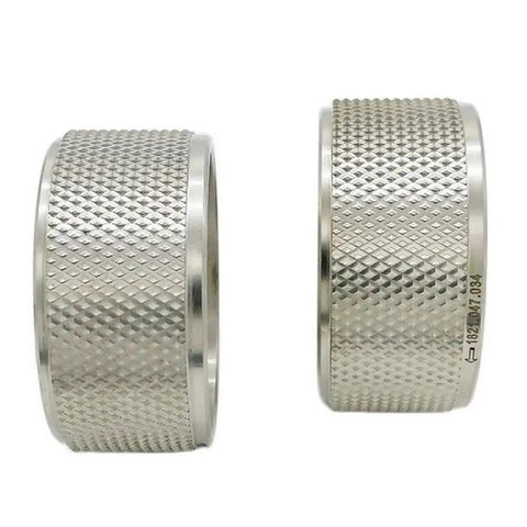 Replacement Tension Wheel For Signode BXT3 13 And BXT3 16 Strapping Machines OEM Wear Part With Factory Specs For Guaranteed Fit Durability And Consistent Tensioning Performance Easy Install And Long Lasting Service. silver knurled tension wheel set for strapping machine