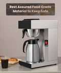 Workhorse Commercial Drip Coffee Maker With 12 Cup Capacity And 74 Ounce Thermal Carafe In Stainless Steel For Busy Kitchens