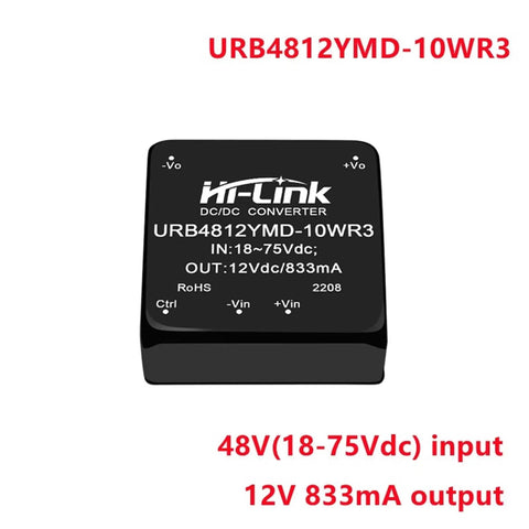 10 Watt Isolated Dc Dc Converter Board With Wide 18 To 75V Input And Selectable 3v 5v 9v 12v 24V Outputs Delivering Rock Solid Switching Power For Garage Builds And E Vs That Rolls Slick, black converter module with specs.