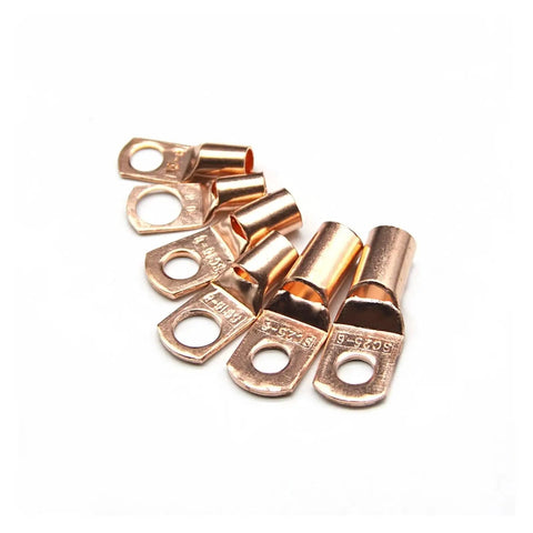 Awesome 120Pcs Assorted SC6 To SC25 Car Auto Copper Lug Ring Terminal Lugs With Seal And Heat Shrink Tubing For CrImp Connectors That Make Electrical Wiring A Total Vibe. Copper ring lugs SC6-SC25