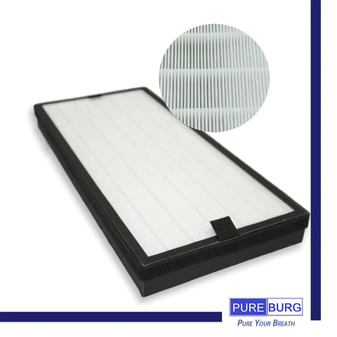 Replacement HEPA Filter Kit With Activated Carbon For Rowenta Intense Pure Air XL PU60XX Series, close-up of filter texture