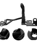 Black four-piece stainless steel toggle latch clamps with 200kg holding capacity, adjustable quick release for tool boxes and chests.