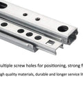 Five Pairs Of 10 Inch Drawer Slides, 17mm Wide Heavy Duty Ball Bearing Glide Runners, Grooved Steel Extension, Side Mount Cabinet And Desk Slides, Smooth Quiet Operation With 100 Lb Capacity, steel drawer slide with multiple screw holes