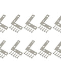 10 Pack Stainless Steel L Brackets Set Heavy Duty Corner Brace Plates With Screws 60mm By 60mm Flat Mending Brackets visible