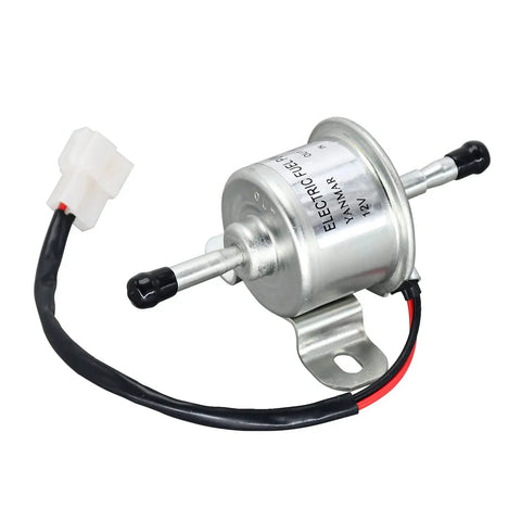 12V Electric Fuel Pump Works With Yanmar 4TNV88 3TNV88 4TNV84 Kawasaki 49040 2065 John Deere AM876266 Perkins Engine, front view