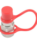Top Rate 3/8 Inch Flat Face Hydraulic Quick Connect Male Fitting 3/8 NPT Steel Leak Free Part red dust cap