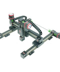 Motorized Three Axis Gantry Robot Stage Featuring Linear Belt Drive Plus Stepper Motors For Cnc Routing with compact design