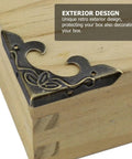Iron Corner Protectors For Boxes And Drawers, Triangle Carved Guard In Bronze Retro Vibe on wooden box corner