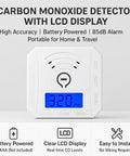 Two Pack Carbon Monoxide Detector Alarm Battery Operated With Digital LCD Display showing 320 PPM reading