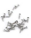 Premium 304 Stainless Steel M3 Self Tapping Screws 200 Piece Pan Head Fastener Kit scattered on a white background.