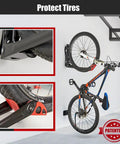 Swivel Bike Rack Set No Lift Wall Mounted Storage For Home And Garage Two Pack With Self Adjusting Receiver loaded with bike