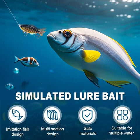Robotic Fishing Lure With Realistic 3D Swimming Action For Freshwater And Saltwater underwater with fish interaction