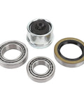 Trailer Wheel Hub Bearing Kit 7-Piece With L68149 L44649 Bearings, 171255TB Seal, Dust Cap components shown