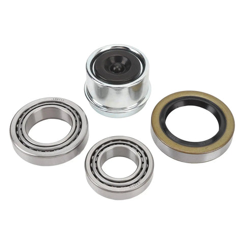 Beefy 7 Piece 3500 Lb Trailer Wheel Hub Bearing Kit For 1 1/16 To 1 3/8 Inch Axles With L68149 L44649 Bearings And 171255TB Seals Replacement Kit